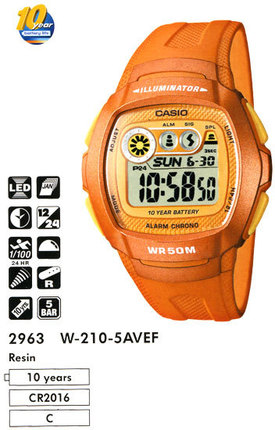 Часы CASIO W-210-5AVEF