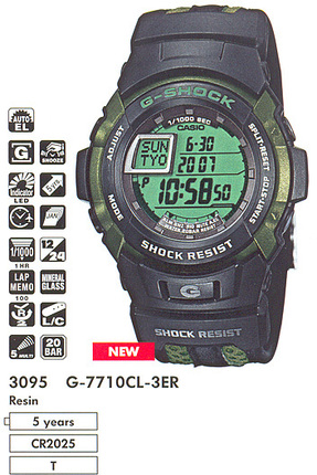 Годинник CASIO G-7710CL-3ER