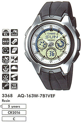 Годинник CASIO AQ-163W-7B1VEF