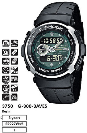 Часы CASIO G-300-3AVER