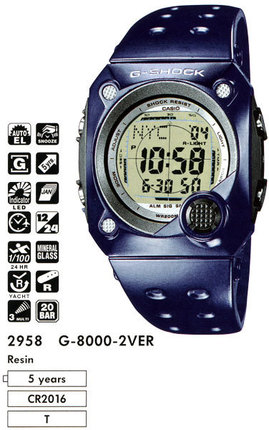 Годинник CASIO G-8000-2VER