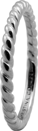 Кольцо CC 800-0.1.A/61 Rope silver