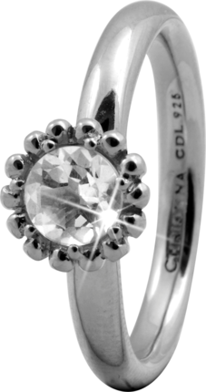 Кольцо CC 800-3.5.A/51 Crystal Flower silver