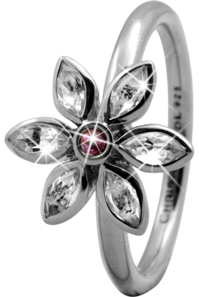 Кольцо CC 800-3.6.A/57 Marquise Flower silver 