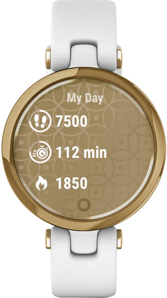 Смарт-годинник Garmin Lily Light Gold Bezel with White Case and Italian Leather Band (010-02384-B3)