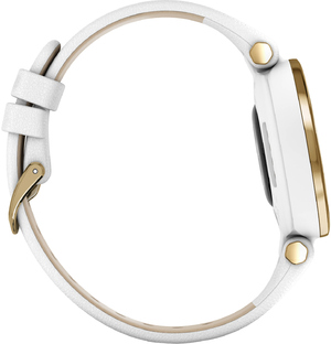 Смарт-годинник Garmin Lily Light Gold Bezel with White Case and Italian Leather Band (010-02384-B3)