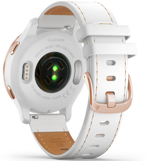 Смарт-часы Garmin Venu 2S Rose Gold with White Leather Band (010-02429-23)