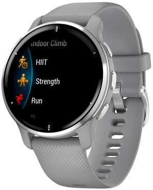 Смарт-годинник Garmin Venu 2 Plus Silver Stainless Steel Bezel with Powder Gray Case and Silicone Band (010-02496-10)