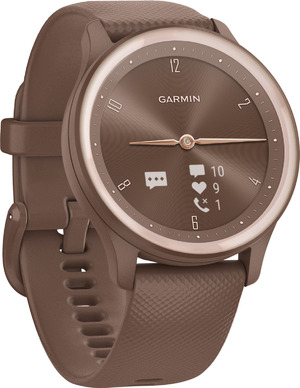 Смарт-годинник Garmin vivomove Sport Cocoa Case and Silicone Band with Peach Gold Accents (010-02566-02)