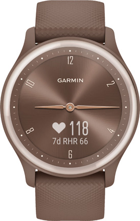 Смарт-годинник Garmin vivomove Sport Cocoa Case and Silicone Band with Peach Gold Accents (010-02566-02)