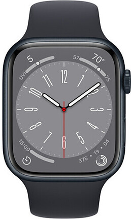 Смарт-часы Apple Watch Series 8 GPS 41mm Midnight Aluminium Case with Midnight Sport Band (MNP53UL/A) 
