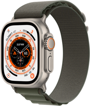 Смарт-годинник Apple Watch Ultra GPS + Cellular 49mm Titanium Case with Green Alpine Loop S (MNHJ3UL/A)
