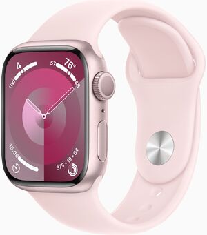 Смарт-годинник Apple Watch Series 9 GPS 41mm Pink Aluminium Case with Pink Sport Band - M/L (MR943QP/A)