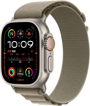 Смарт-годинник Apple Watch Ultra 2 GPS + Cellular 49mm Titanium Case with Olive Alpine Loop - Large (MRF03UL/A)