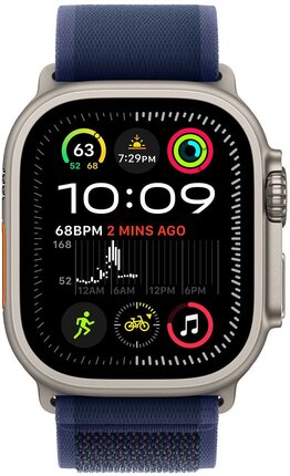 Смарт-годинник Apple Watch Ultra 2 GPS + Cellular 49mm Natural Titanium Case with Blue Trail Loop - S/M (MX4J3UL/A)