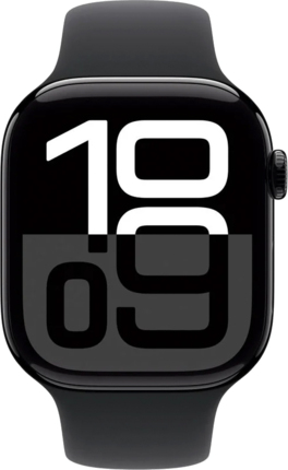 Смарт-часы Apple Watch Series 10 GPS 42mm Jet Black Aluminium Case with Black Sport Band - S/M (MWWE3QH/A)